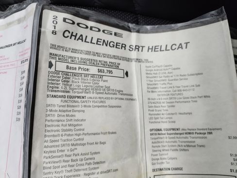 Used 2018 Dodge Challenger SRT Hellcat image 57