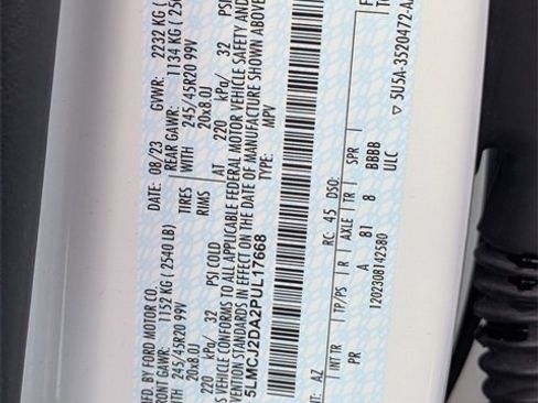 Certified 2023 Lincoln Corsair Reserve w/ Equipment Group 201A image 35