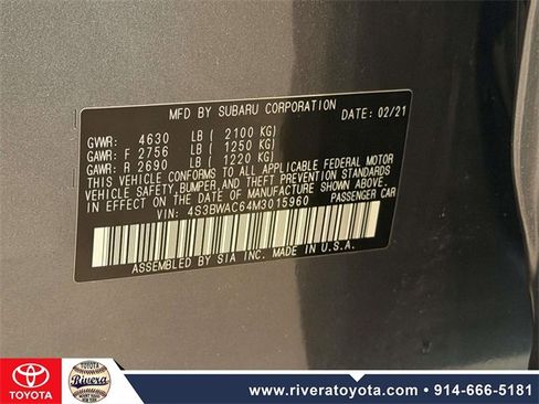 Used 2021 Subaru Legacy Premium image 24