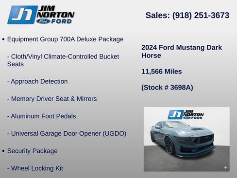 Used 2024 Ford Mustang Dark Horse w/ Dark Horse Handlin Package RWD image 14