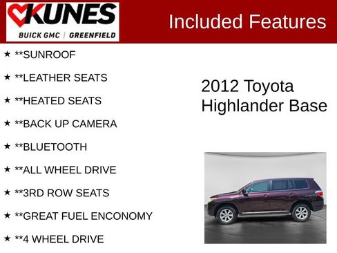 Used 2012 Toyota Highlander 4WD w/ Tow Pkg image 2