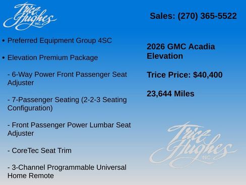 Used 2026 GMC Acadia Elevation w/ Elevation Premium Package FWD image 7