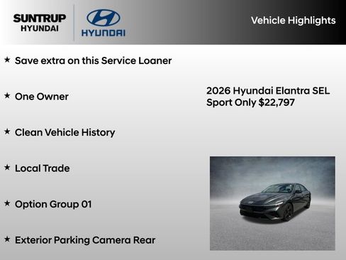 Used 2026 Hyundai Elantra Sport FWD image 8