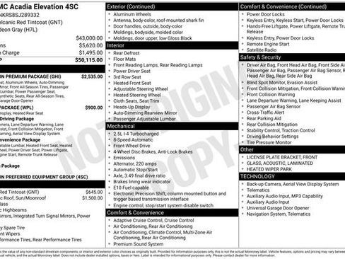 Used 2025 GMC Acadia Elevation w/ Elevation Premium Package FWD image 11