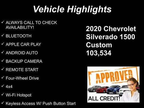 Used 2020 Chevrolet Silverado 1500 Custom w/ Custom Value Package AWD/4WD image 10