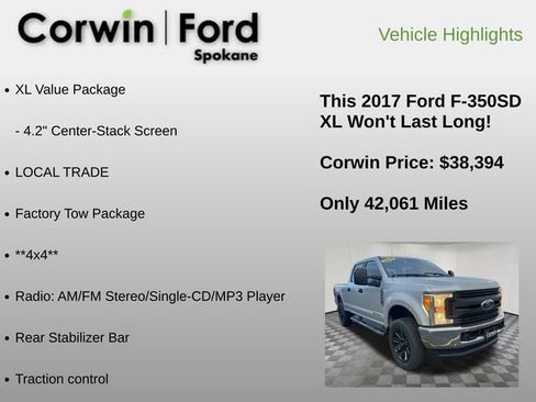 Used 2017 Ford F350 XL w/ XL Value Package image 12