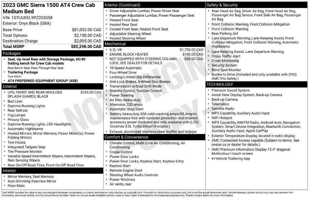 Certified 2023 GMC Sierra 1500 AT4 AWD/4WD image 2