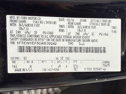 Used 2016 Ford F150 XLT w/ Equipment Group 302A Luxury image 13