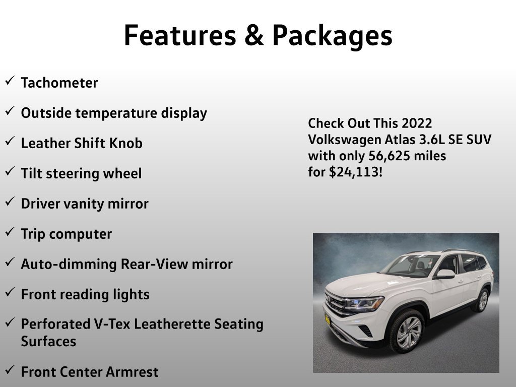 Used 2022 Volkswagen Atlas SE AWD/4WD image 24
