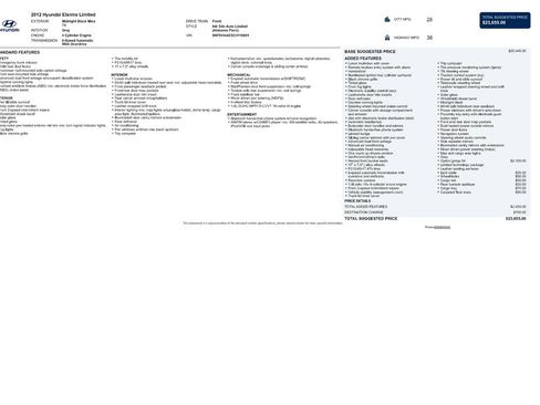 Used 2012 Hyundai Elantra Limited w/ Technology Pkg 5 image 9