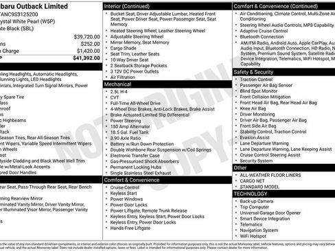 Used 2025 Subaru Outback Limited image 1