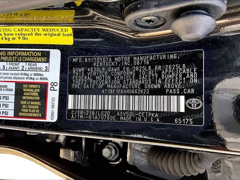Used 2017 Toyota Camry XSE w/ Moonroof Package FWD image 37