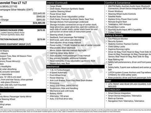 Used 2016 Chevrolet Trax LT w/ LT Convenience Package image 2