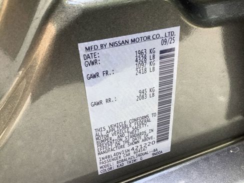 New 2025 Nissan Altima 2.5 SV w/ SV Special Edition Package image 30