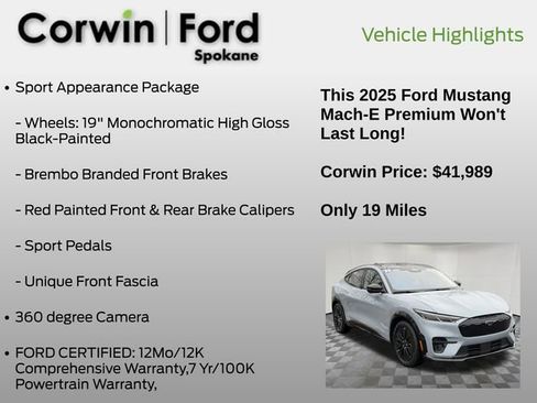 Used 2025 Ford Mustang Mach-E Premium w/ Sport Appearance Package image 7