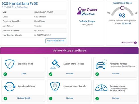 Used 2023 Hyundai Santa Fe SE AWD/4WD image 2