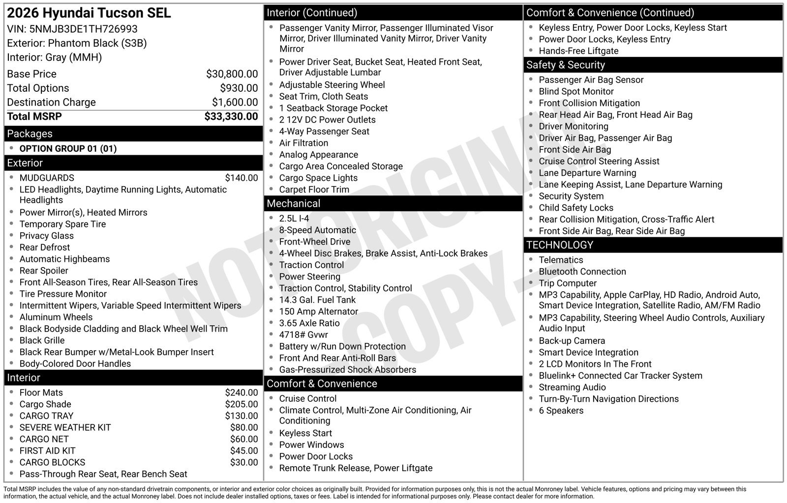 New 2026 Hyundai Tucson SEL FWD image 4