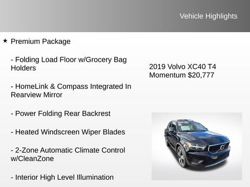 Used 2019 Volvo XC40 T4 Momentum image 12