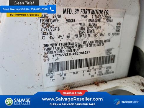 Used 2006 Ford F350 4x4 Crew Cab Super Duty image 16