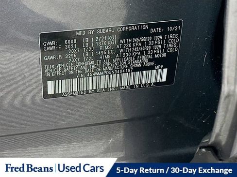 Used 2022 Subaru Ascent Limited w/ Technology Package AWD/4WD image 41