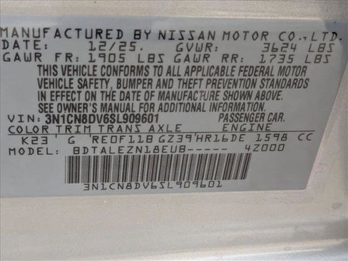 New 2025 Nissan Versa S image 16