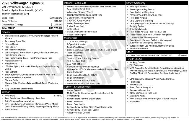 Used 2023 Volkswagen Tiguan SE FWD image 19