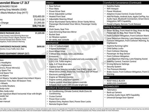 Used 2024 Chevrolet Blazer LT w/ Convenience Package FWD image 50