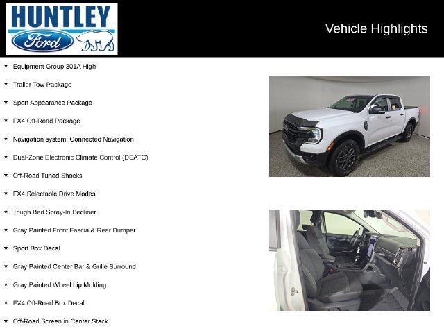 Used 2024 Ford Ranger XLT w/ Equipment Group 301A Mid AWD/4WD image 2