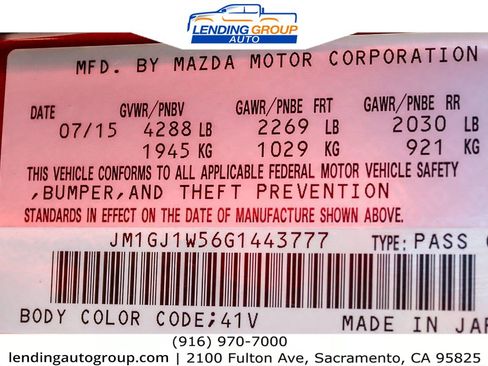 Used 2016 MAZDA MAZDA6 Grand Touring image 27