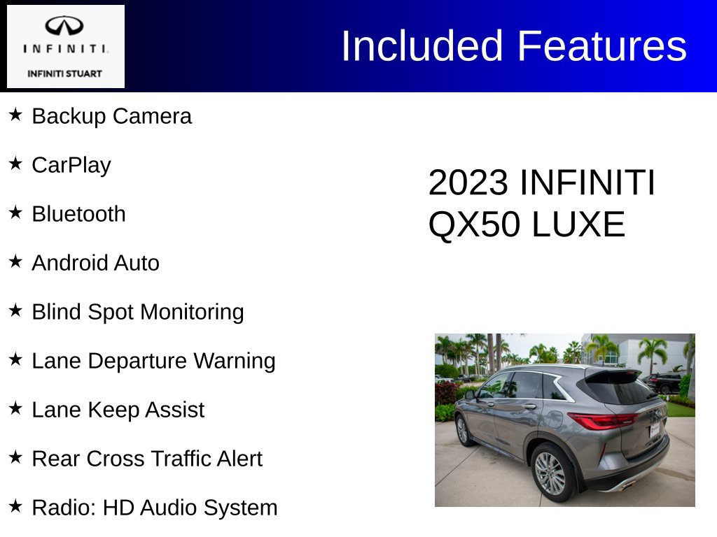 Used 2023 INFINITI QX50 Luxe FWD image 7