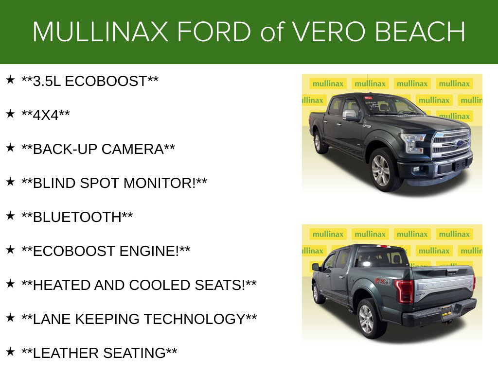 Used 2015 Ford F150 Platinum w/ Equipment Group 701A Luxury AWD/4WD image 5