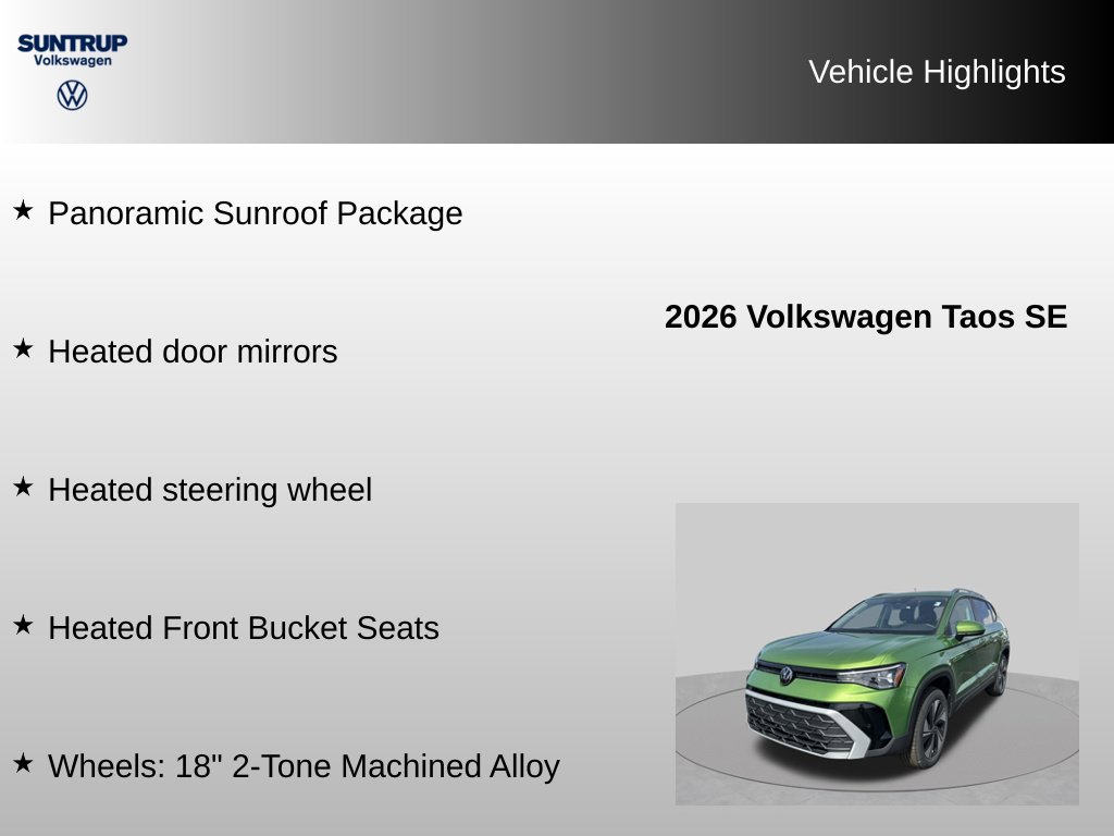 Used 2026 Volkswagen Taos SE AWD/4WD image 7