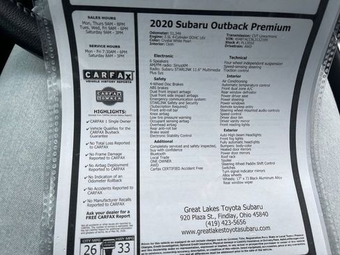 Used 2020 Subaru Outback Premium AWD/4WD image 27