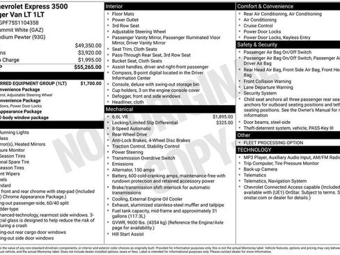 Used 2025 Chevrolet Express 3500 LT w/ LT Preferred Equipment Group RWD image 2