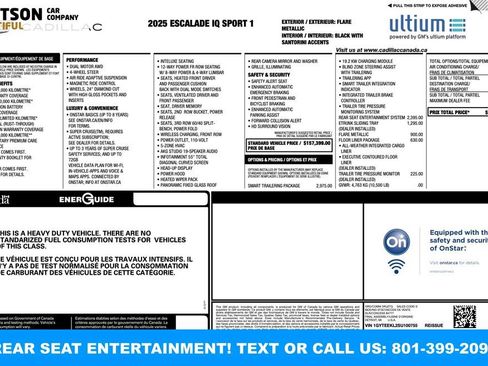 Used 2025 Cadillac Escalade IQ Sport 1 w/ Smart Trailering package AWD/4WD image 3
