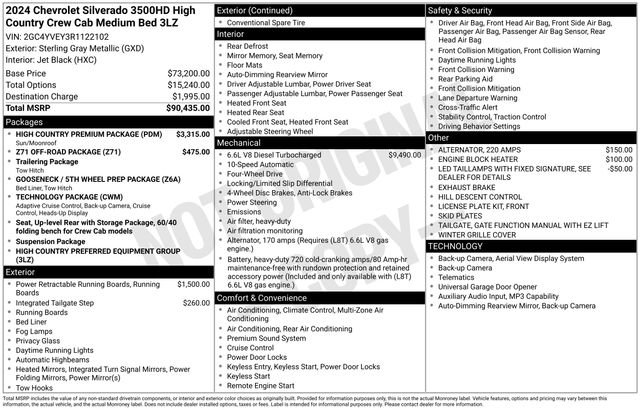 Certified 2024 Chevrolet Silverado 3500 High Country w/ High Country Premium Package AWD/4WD image 6