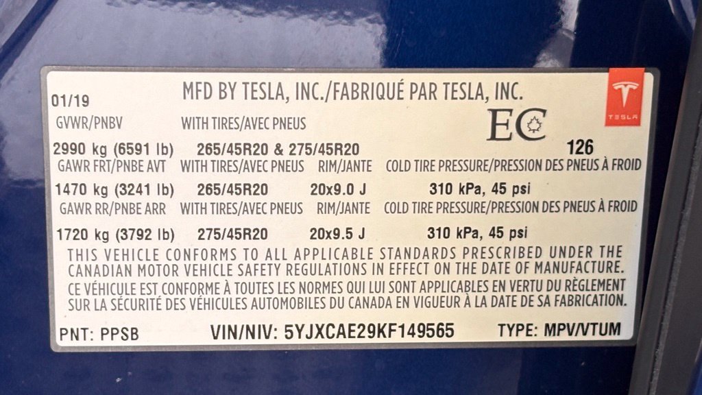 Used 2019 Tesla Model X 75D AWD/4WD image 50