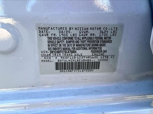 Certified 2025 Nissan Versa SR w/ Trunk Package FWD image 31