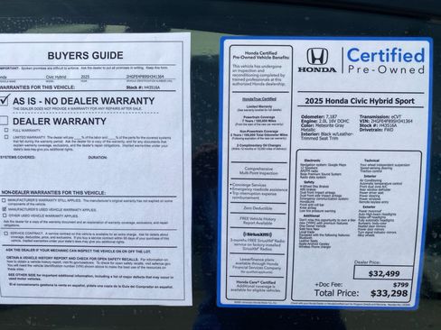 Certified 2025 Honda Civic Sport Touring image 37