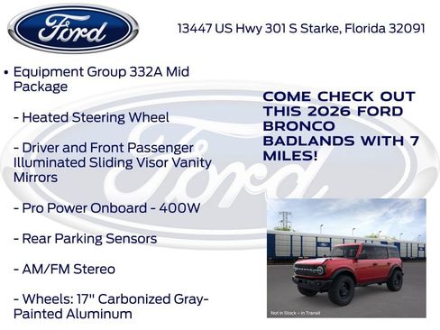 New 2026 Ford Bronco Badlands AWD/4WD image 20