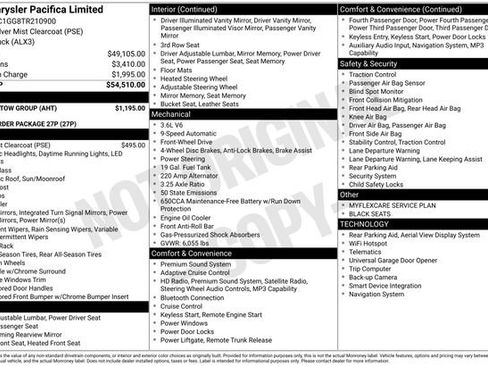 New 2026 Chrysler Pacifica Limited w/ Trailer Tow Group image 30