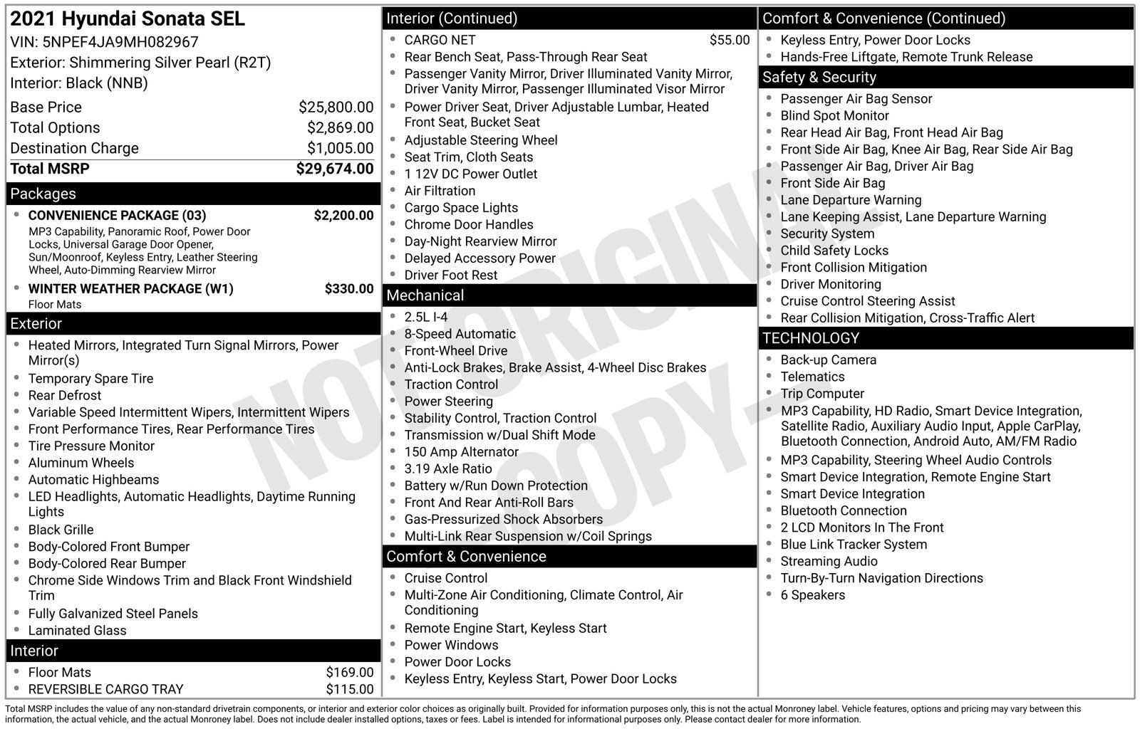 Used 2021 Hyundai Sonata SEL w/ Convenience Package FWD image 4