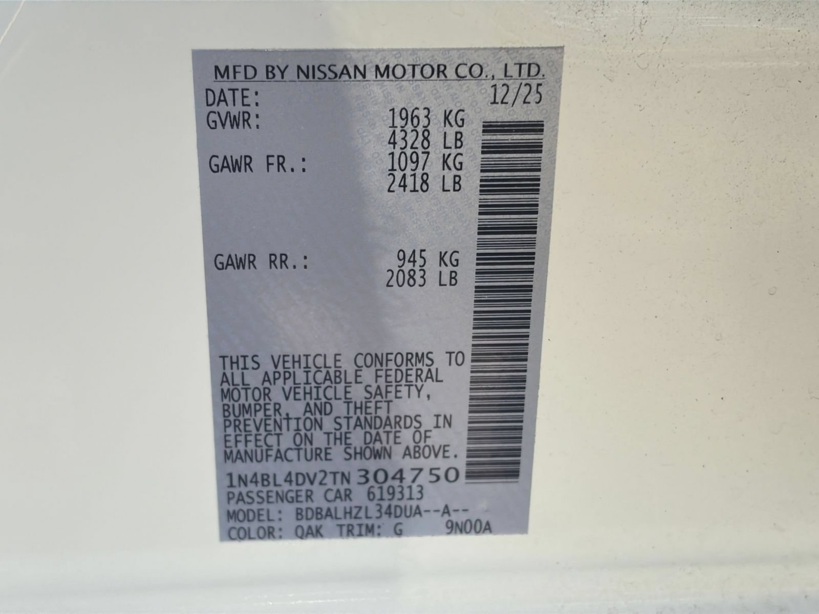 Used 2026 Nissan Altima 2.5 SV FWD image 28