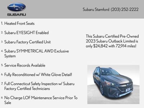 Certified 2023 Subaru Outback Limited AWD/4WD image 2
