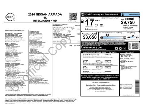 New 2026 Nissan Armada SL w/ Captain's Chari Seat Package image 39