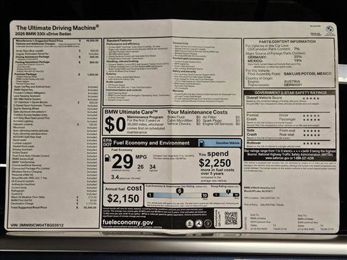 New 2026 BMW 330i xDrive Sedan w/ Premium Package image 17