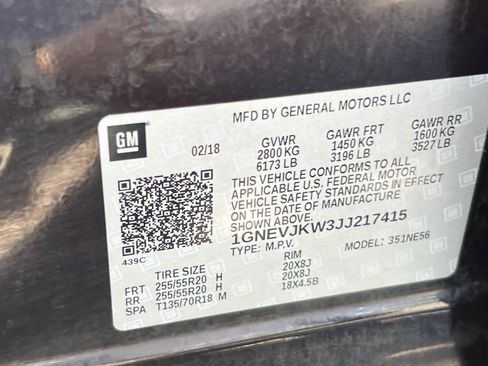 Used 2018 Chevrolet Traverse Premier w/ LPO, Floor Liner Package AWD/4WD image 37