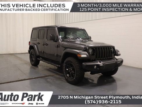 Certified 2022 Jeep Wrangler Unlimited Willys image 1