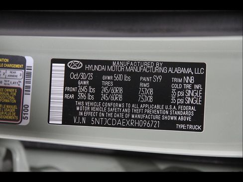 Certified 2024 Hyundai Santa Cruz SEL w/ Activity Package AWD/4WD image 23