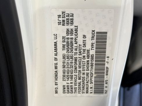 Used 2017 Honda Ridgeline RTL-E image 29